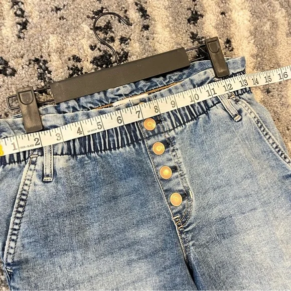 Abercrombie Kids Pull On Elastic Waist Paper Bag Denim 13/14 Girls - Picture 5 of 6